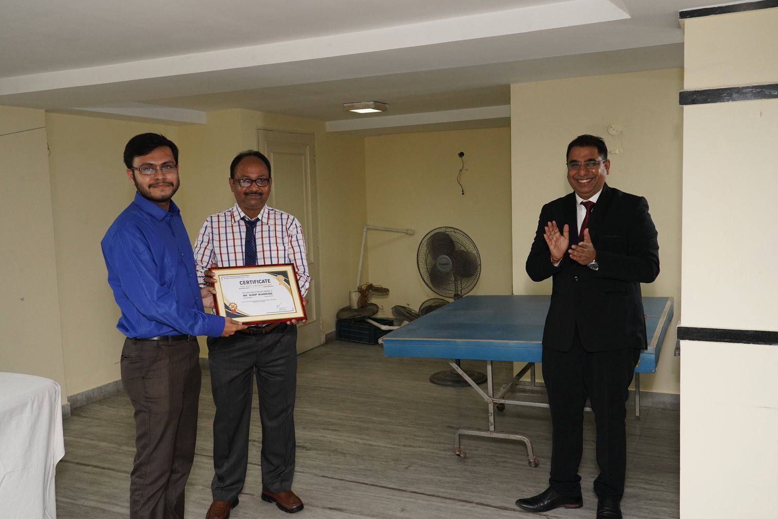 Sudip Banerjee Awarded for Software Implementation by Tapas Chakraborty
