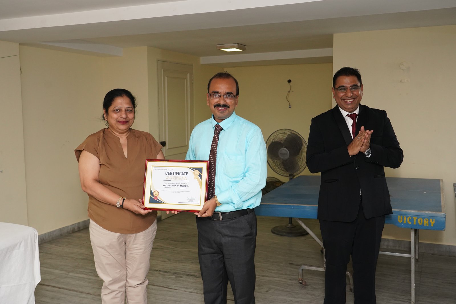 Swarup Mondal Awarded for Software Implementation by Chairperson
